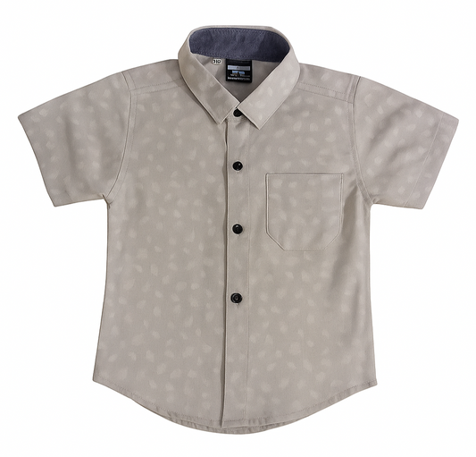 Grey Leaf Printed Shirt